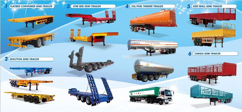 V Type Cement Hauling Trailers With Diesel Engine For Dry Powder Meterial 60 - 65 M3