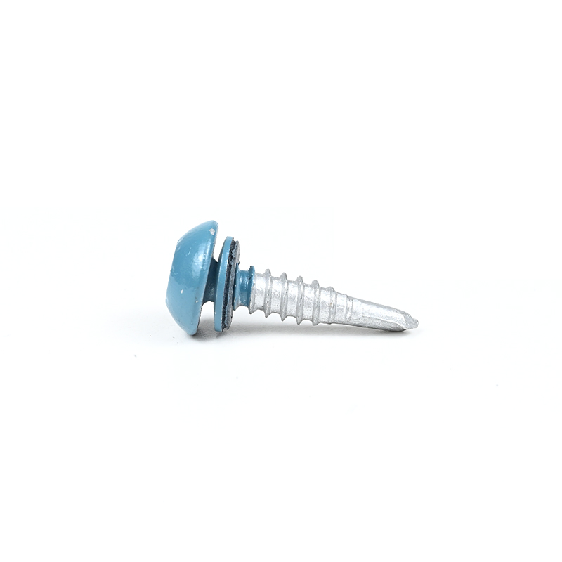 Flat Head Style Blue Painted Button Stainless Steel Self Tapping Screw with Torx Head