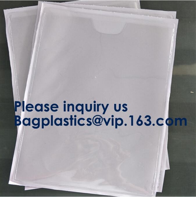 PVC backseal bag, PVC adhensive bag, PVC adhensive envelope, Document attacched BAGS, Metal buckel zipper lock bags