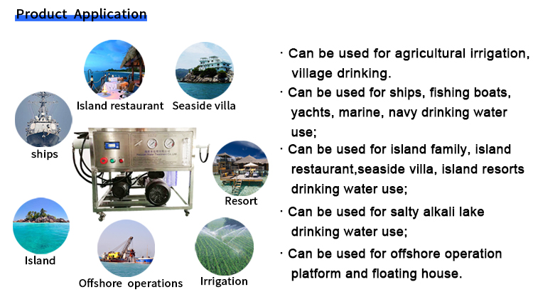 Portable small sea water seawater desalination machine for boat home