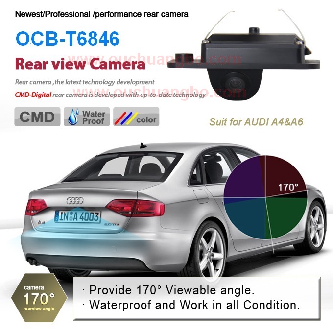 Ouchuangbo car parking system reverse rear view camera Audi A4 /A6 OCB-T6846