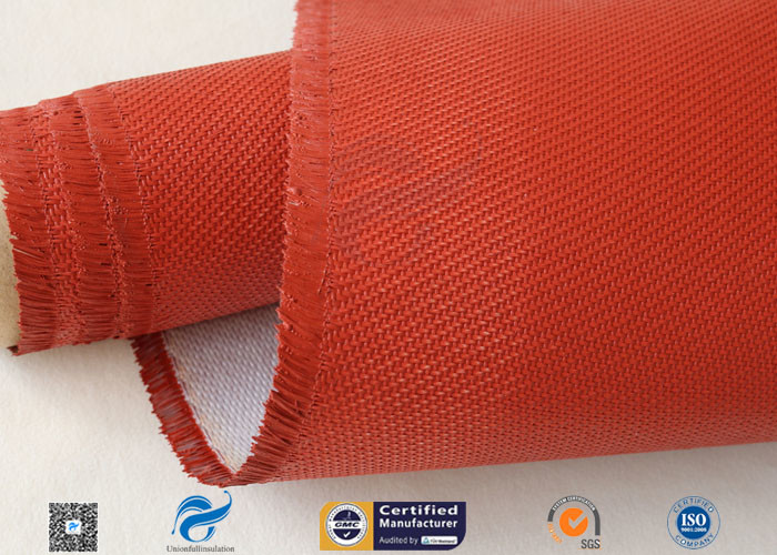 E Glass Silicone Coated Fiberglass Cloth 260℃ Heat Resistant 8HS 1550mm Width