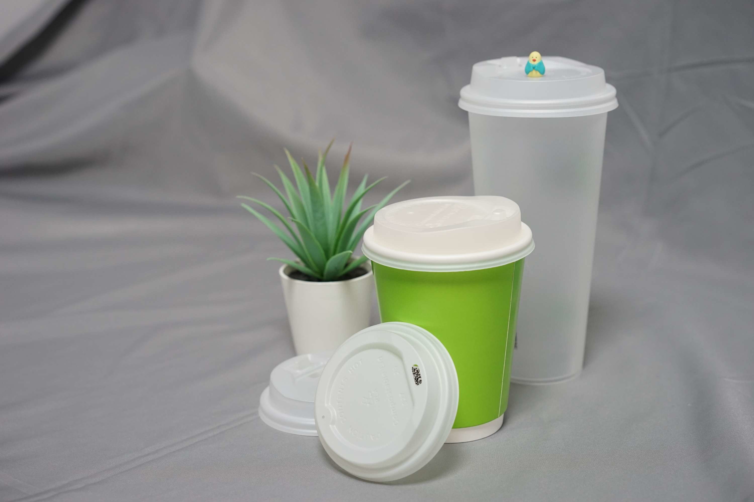 62mm CPLA White Disposable Biodegradable Coffee Lids
