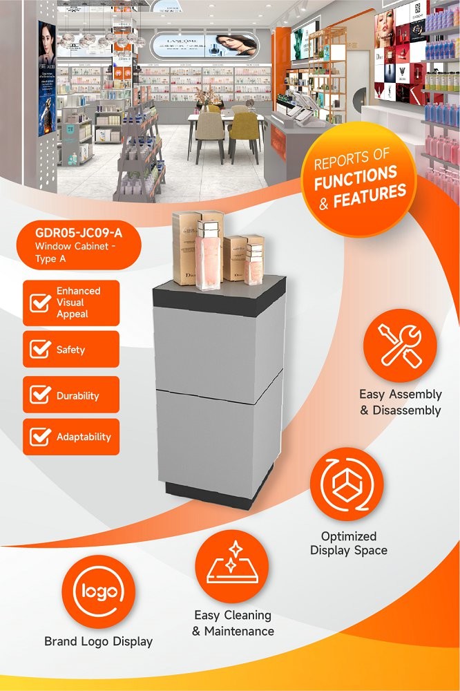 GDR05-JC09-A Retail Display Rack with Black Edge Banding and Easy Assembly and Disassembly for Fashion Boutique