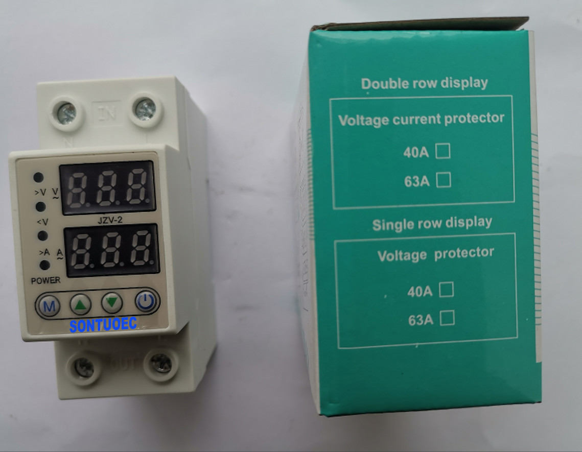 Sontuoec Din Rail Adjustable Automatic Voltage Protector 63A 230V