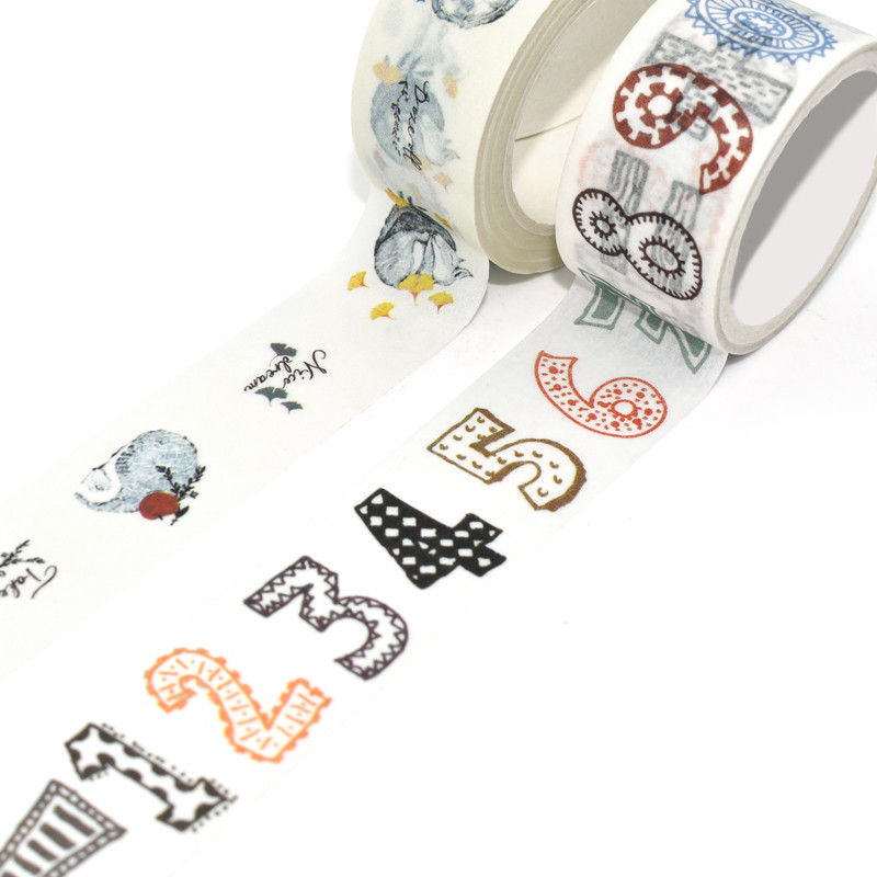 Japanese Washi Masking Tape Anti UV Colorful Art Design Width 30mm Decorative Washi Tape