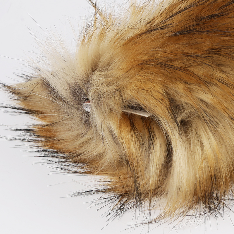 Knitted Faux Raccoon Fur Fabric for Hood 100% Acrylic Long Plush Fake Fur
