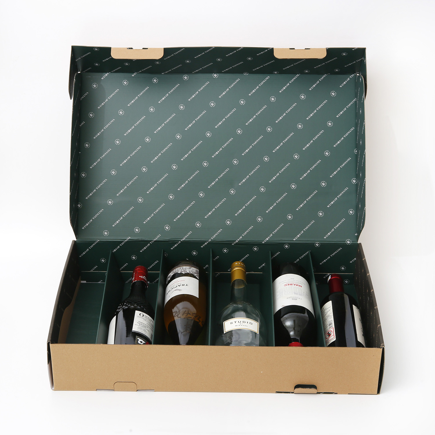 Pantone Color Corrugated Paper Mailer Wine Shipping Box