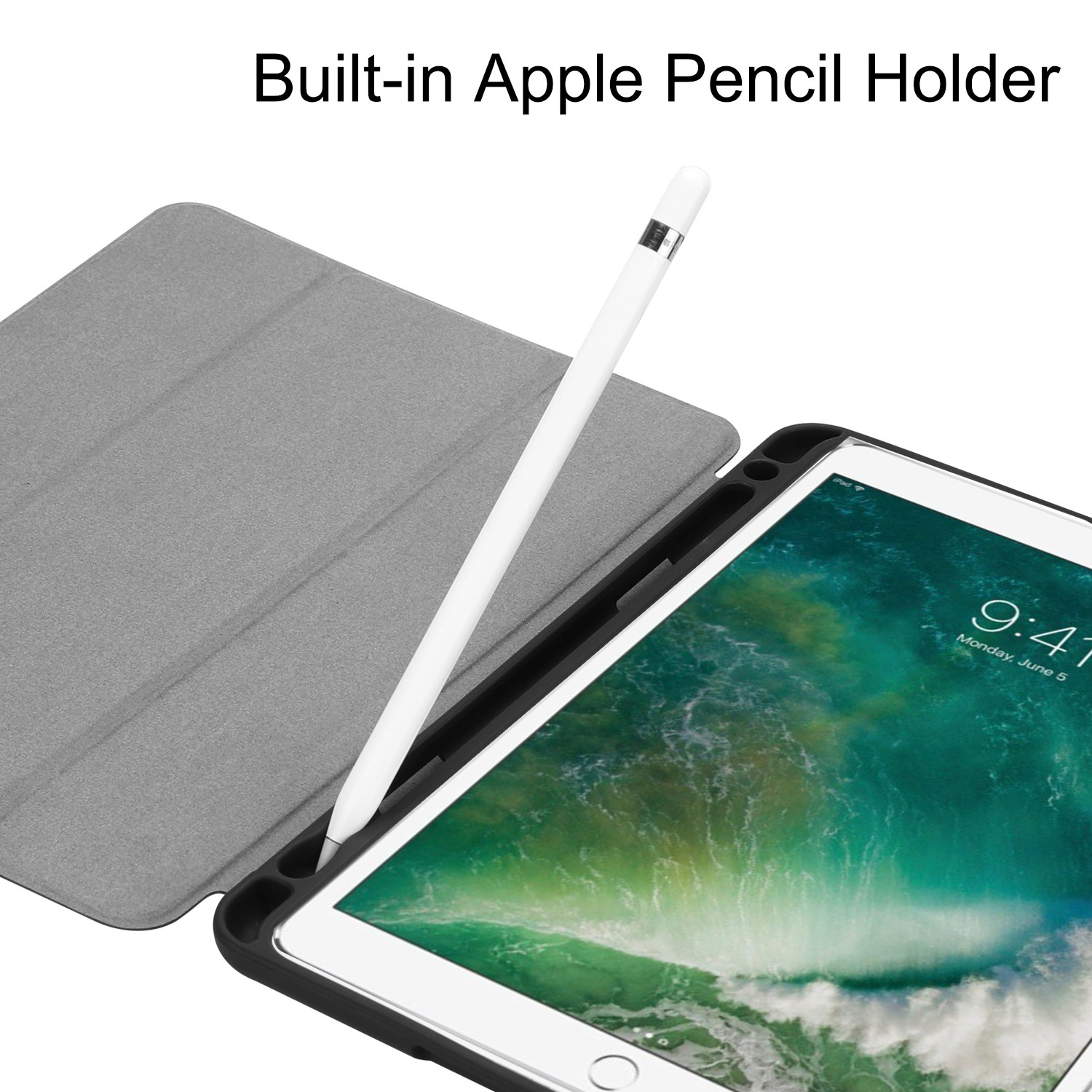 iPad Air 2 Protective Case, PU Leather Cover For iPad 9.7 2017/2018, Air, Air 2