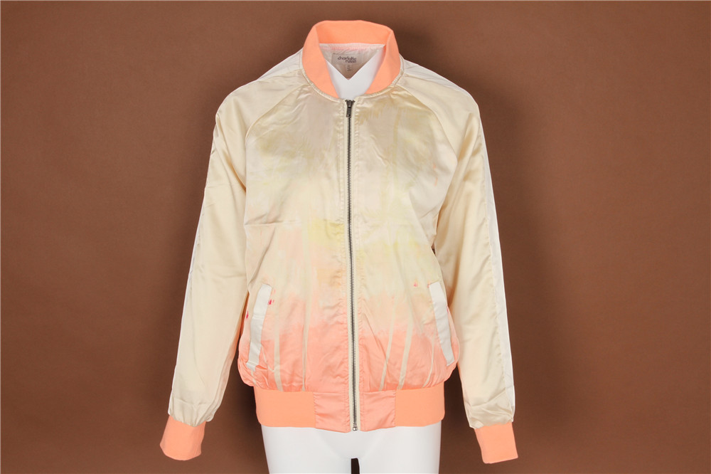 Ladies Bomber jacket, Women's Printed Jacket, Very Soft Touch, Gradient color print