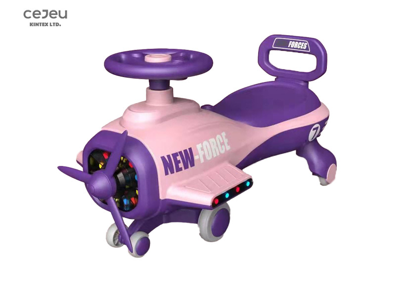 Pink Ride On Push Along Car With Flash Light Large Storage Seat