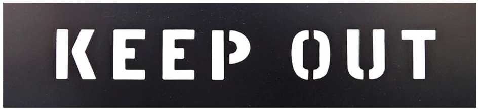 Keep Out PVC Plastic Letter Stencils Rectangle Attention Traffic Paint Stencils