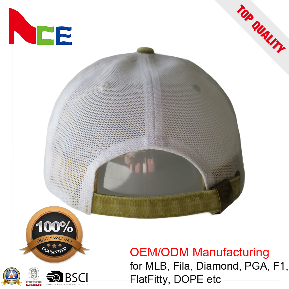 Pure Cotton Trucker Baseball Caps , Washable Blank Mesh Trucker Hats
