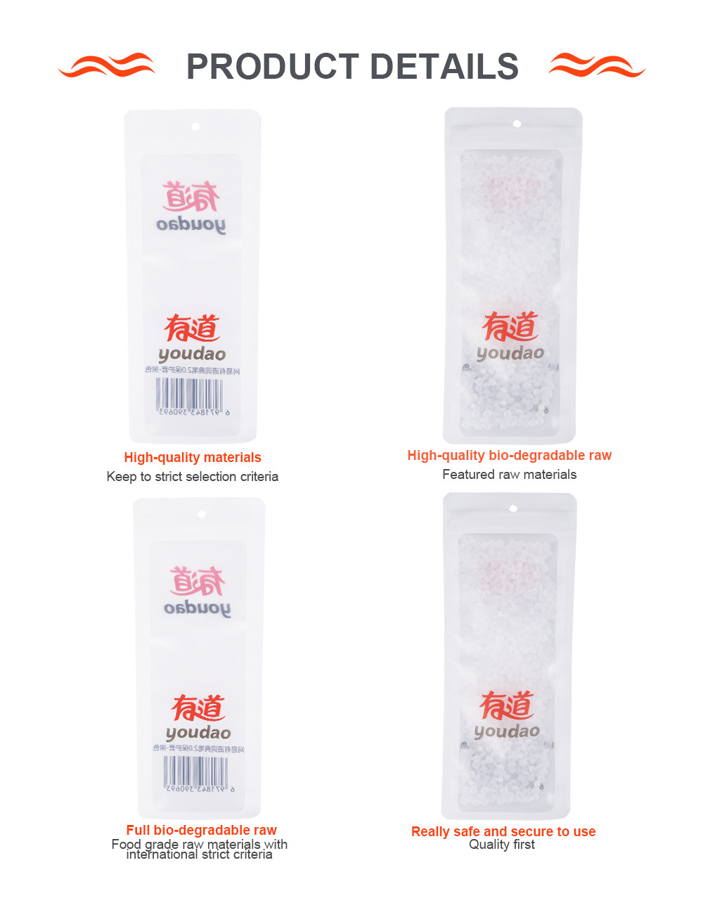 Electronic Pen Paper Plastic Composite Bag Hot Pressing Customized Logo