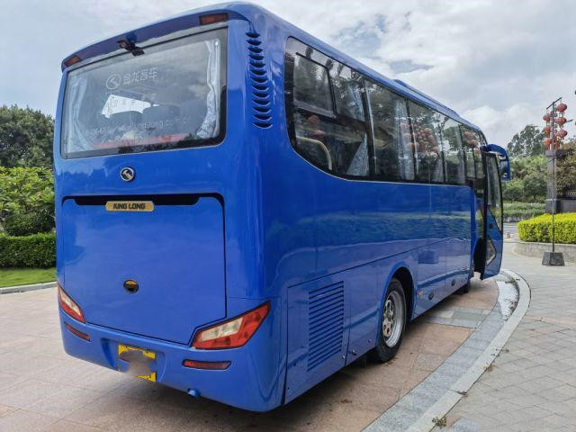 Used Tour Bus Model XMQ6859 Brand Kinglong 35 Seats Low Kilometer Euro III Used Mini Coach