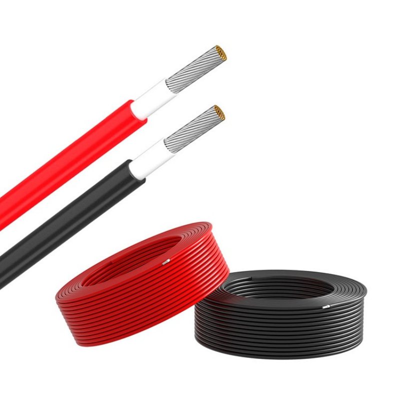 Fixed Wiring XLPO Insulation Material 4mm 6mm PV1-F Photovoltaic PV Solar Wire System