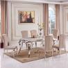 Buy cheap Silvery Legs Luxury Marble Dining Table 60inchx36inchx30inch Italian Modern from wholesalers