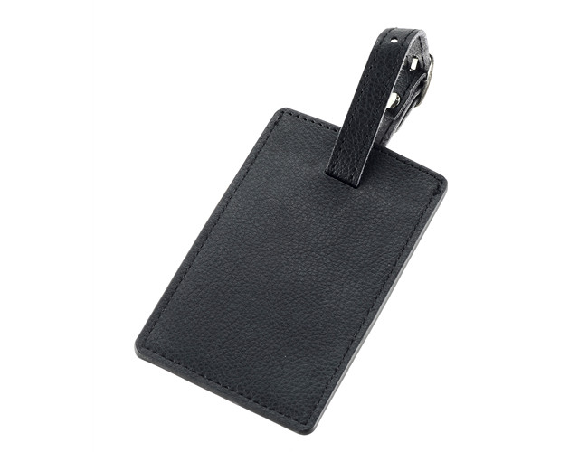 PU Leather Travel Luggage Tag Customized Silk Screen Printing Logo Baggage Tag