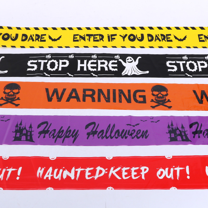 Walking Dead Warning Caution Halloween Decoration Tape Zombie Zone Fright Party