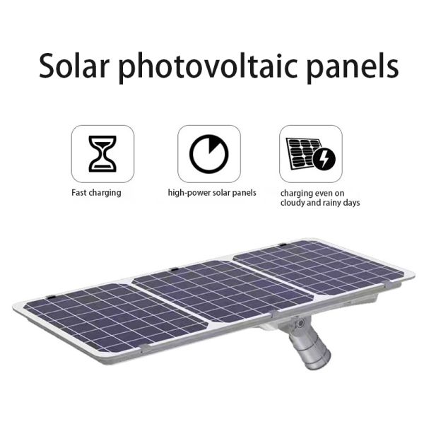 IP65 80W Solar Street Light Integrated With Motion Sensor Waterproof Sidewalk Light