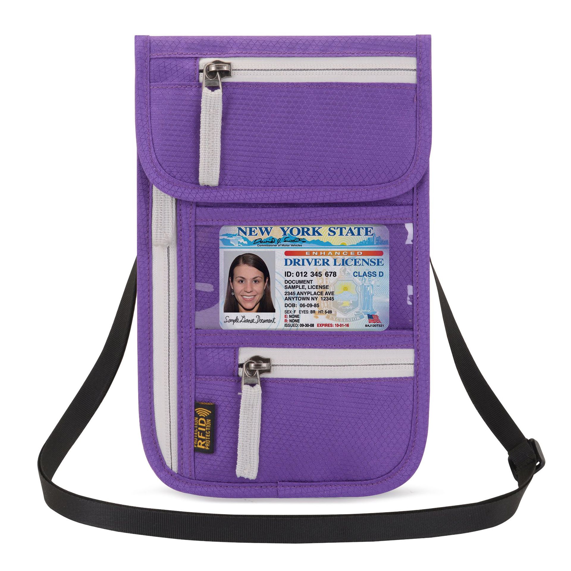 Wholesale Portable Passport Cover Bag Breathable Phone Wallets Unisex Zipper Shoulder Crossbody Bag
