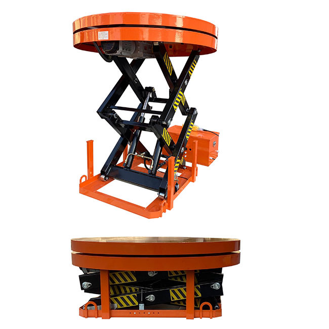 Electric Hydraulic Scissor Lift Tables Multi Stage Scissor Lift With Rotating Tops 1200mm Up To 1000kg