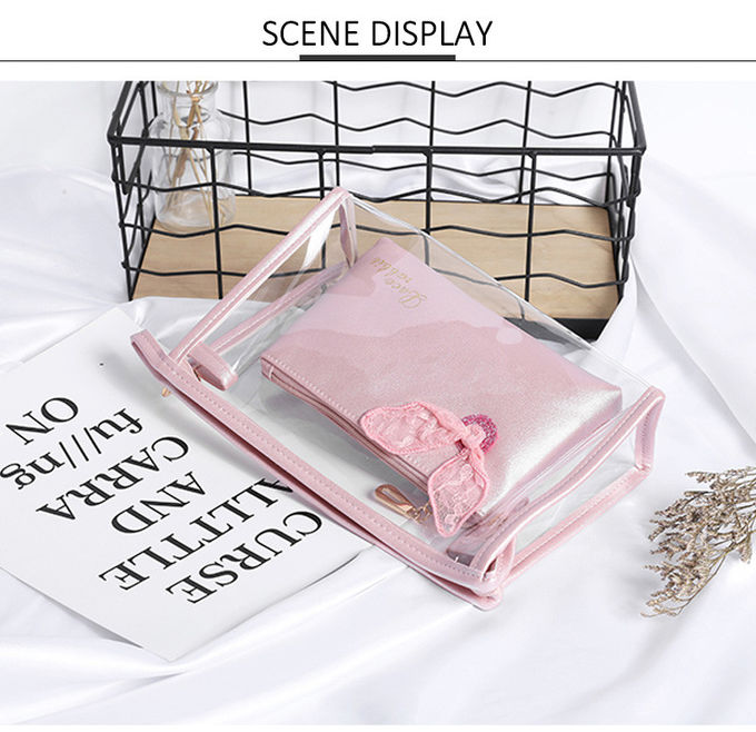 Eco Friendly Waterproof PVC Transparent Makeup Washing Bags for Travel