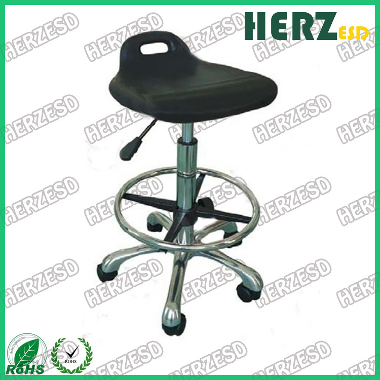 Pneumatic Rotatable Ergonomic Laboratory Stools Adjust Height 420-570mm With Handle Hole
