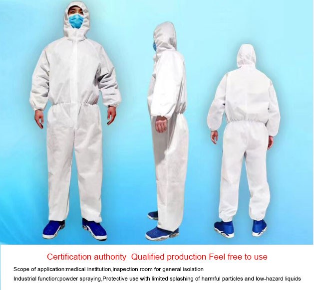 Safety Unisex Disposable Protective Suit Fluid Resistant Multi Color Available