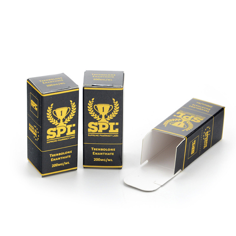 Anti Fake 30x30x50mm 10ml Vial Boxes With Gold Foil Printing