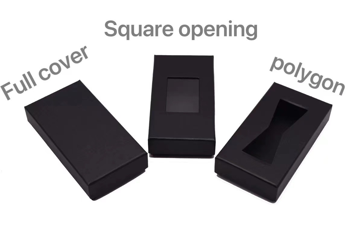 CDR AI PSD Black Rectangular Cardboard Gift Box With Transparent Lid