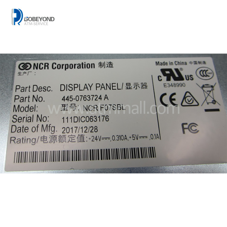 NCR Self Serve 6636/32 COP 7" 4450763724A ATM Display Monitor