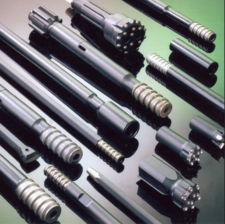 Drill Shank End R25 Threaded Drill Rod Tungsten Carbide With Hex 22 - 25mm Diamter