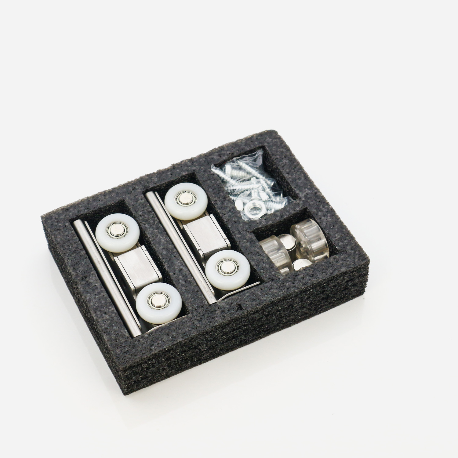 Double Soft Closing 8 Wheel Sliding Door Pulley for Silent and Smooth Wardrobe Sliding