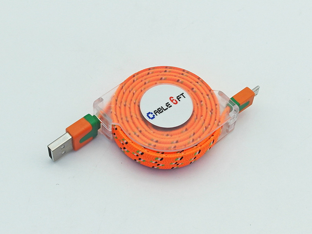 Customsize USB Extension Cable Length 1M Micro Lighting Cord For Smartphone