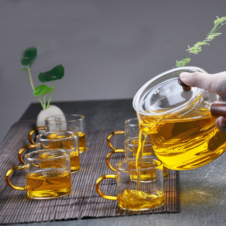 1500ml(52oz) Glass Teapot with Removable Infuser, Ehugos Stovetop Safe Large Tea Pot, Blooming and Loose Leaf Hand