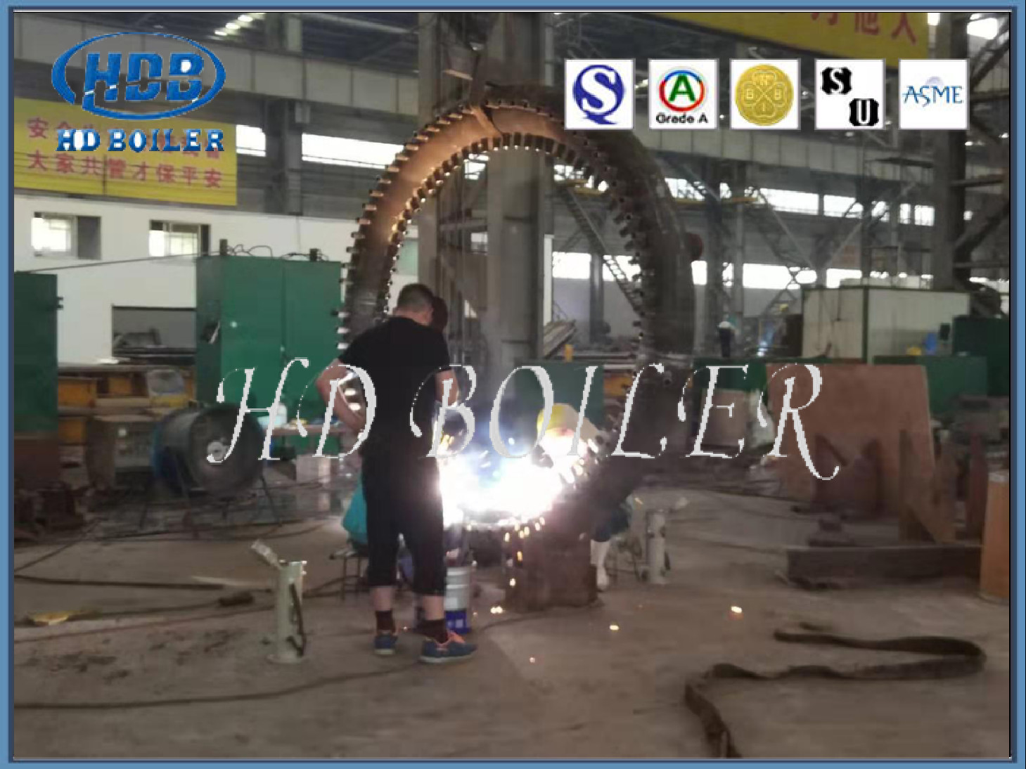 88.9mm Heat Exchanger Module Boiler Header For Liquid Ammonia To Urea