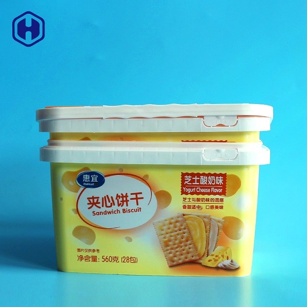 Water Proof IML Tubs Recycle Labeling Biscuit Plastic Container