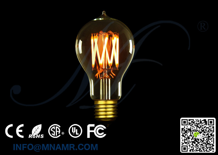 Wholesale Gold Tint Victorian Style 8watts LED Filament Bulb E26 E27 Dimmable 50W Equivalent