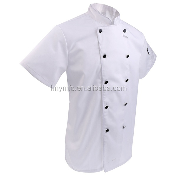 Pure Cotton Kitchen Chef Coat Black Color XS-5XL Breathable