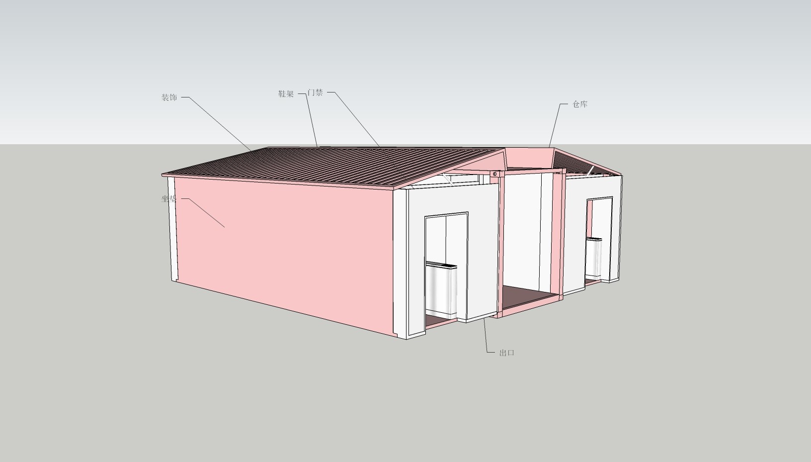 40ft Custom Single Side Expansion Twin Cabin Container House Green Building