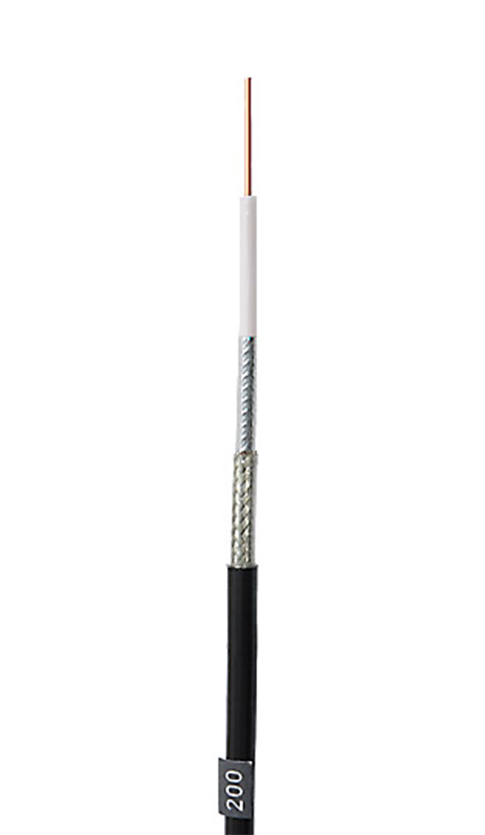 Low loss flexible 50 ohm coax cable llc 100 series indoor / outdoor rated coax cable double shielded with pe jacket