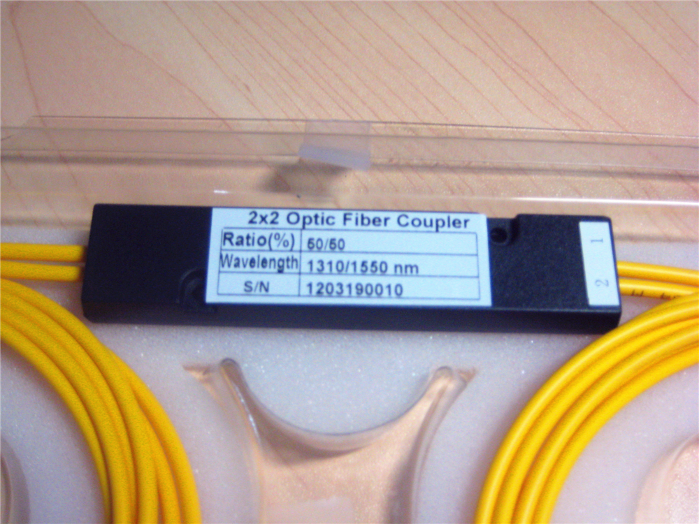 In Stock Factory Price FTTH ABS 2*2 Optic FBT Coupler Fc Apc Upc 2X2 Fiber Optical Splitter 1310nm or 1490nm or 1550nm
