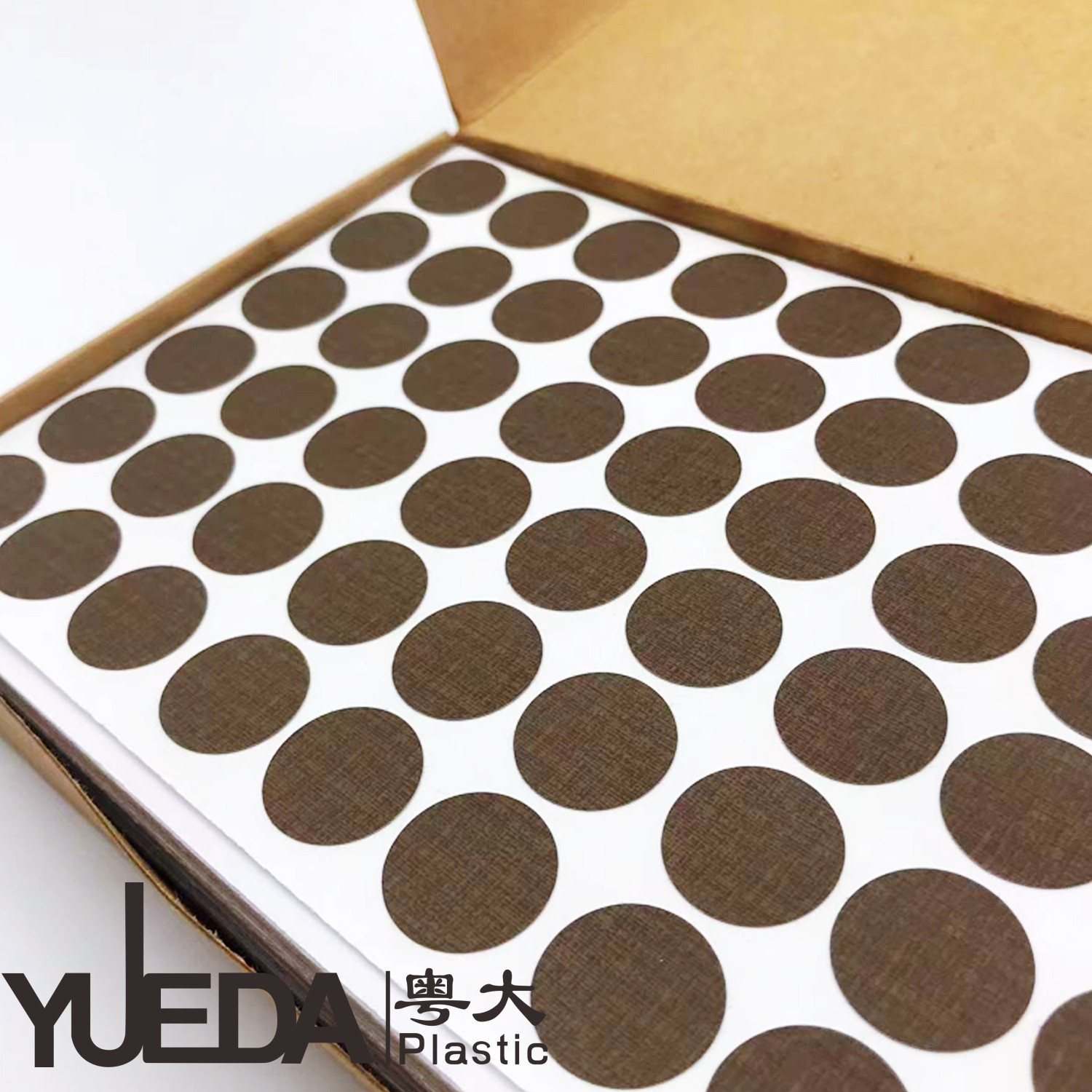 Customized Wood Grain Screw Cover Stickers Durable Various Sizes