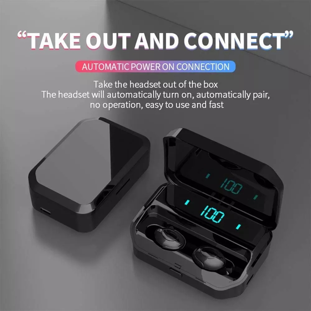 Best Selling Wireless Mini Handsfree Bt5.0 Sports Earbuds LED Digital Display Headphones
