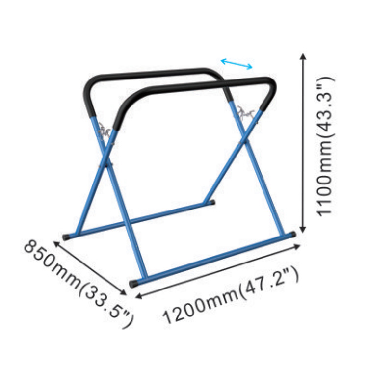 Blue Metal Automotive Paint Stands 10kg Multi Functional Painting Frame