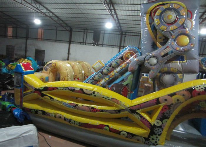 Big giant inflatable robot fun citty robot inflatable amusement park for children commercial inflatable fun city