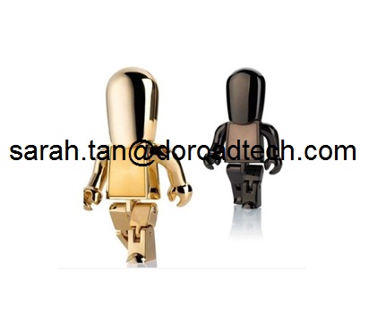 High Quality ALL Metal Robot USB Flash Drive 2.0, Gift USB Drives with Laser Printing Logo