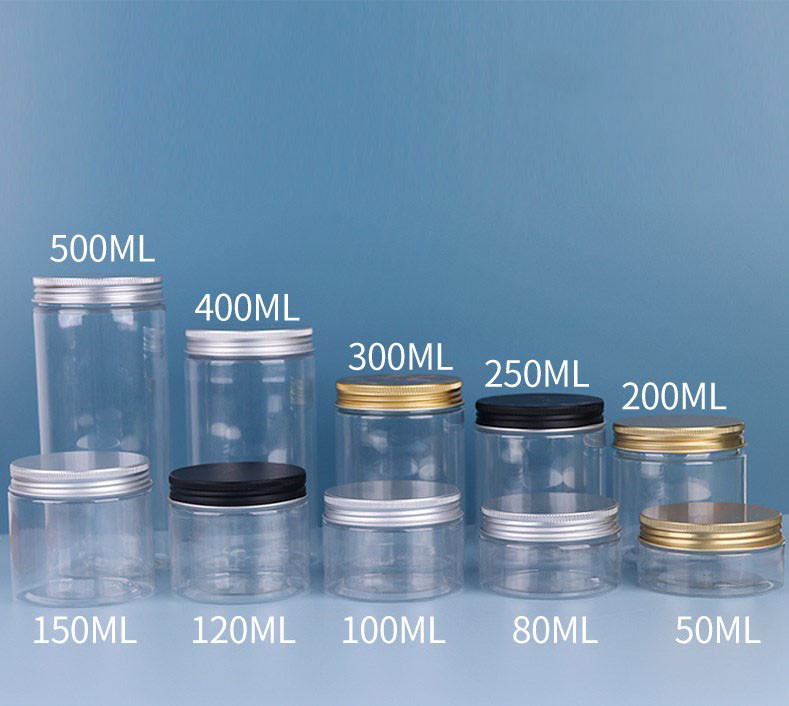 80ml 120ml Cereals Nuts PET Plastic Jars Transparent UV Plating