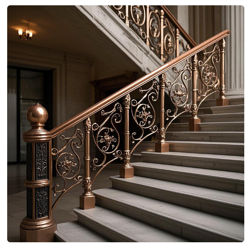 Space Saving Modern Aluminum Stair Railings High Strength For Compact Living Areas